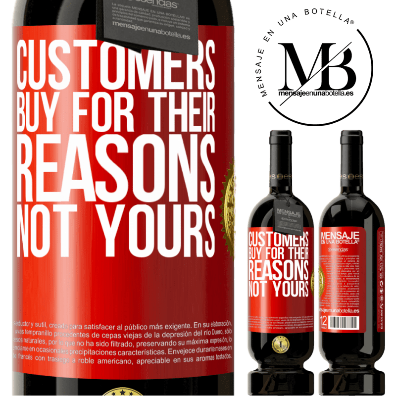 49,95 € Free Shipping | Red Wine Premium Edition MBS® Reserve Customers buy for their reasons, not yours Red Label. Customizable label Reserve 12 Months Harvest 2014 Tempranillo