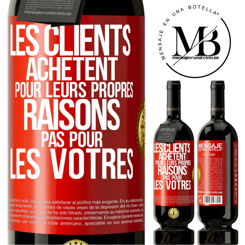 49,95 € Envoi gratuit | Vin rouge Édition Premium MBS® Réserve Les clients achètent pour leurs propres raisons pas pour les vôtres Étiquette Rouge. Étiquette personnalisable Réserve 12 Mois Récolte 2014 Tempranillo