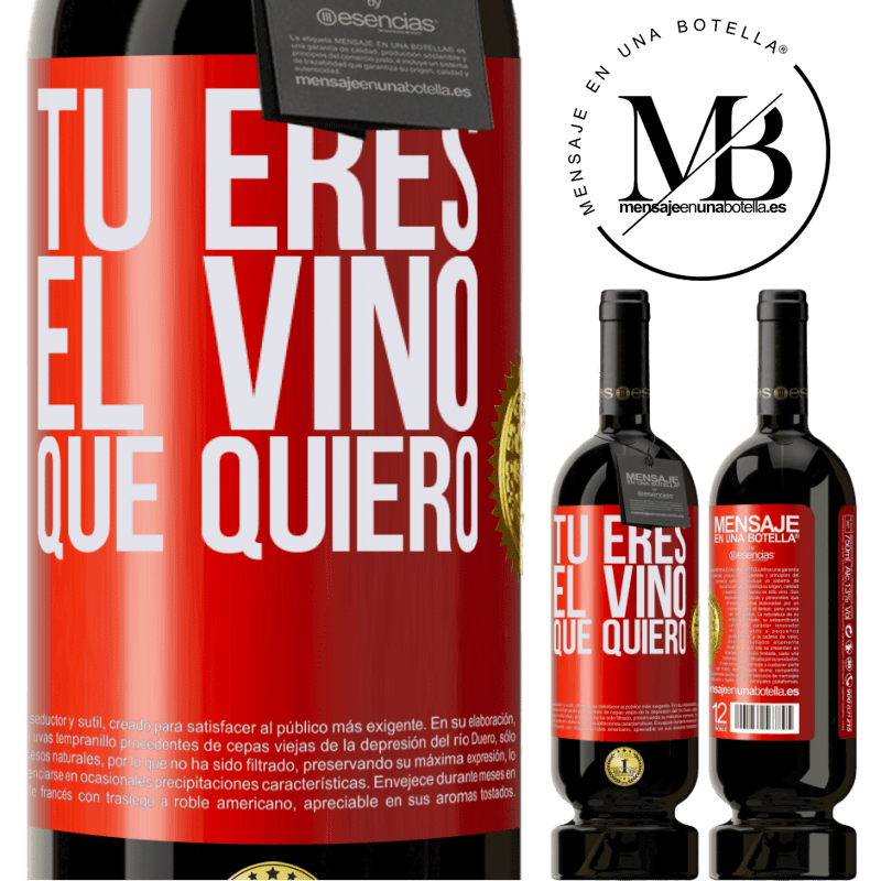 29,95 € Envoi gratuit | Vin rouge Édition Premium MBS® Reserva Tu es le vin que je veux Étiquette Rouge. Étiquette personnalisable Reserva 12 Mois Récolte 2014 Tempranillo