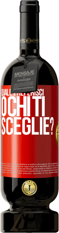 49,95 € | Vino rosso Edizione Premium MBS® Riserva quale preferisci o chi ti sceglie? Etichetta Rossa. Etichetta personalizzabile Riserva 12 Mesi Raccogliere 2015 Tempranillo