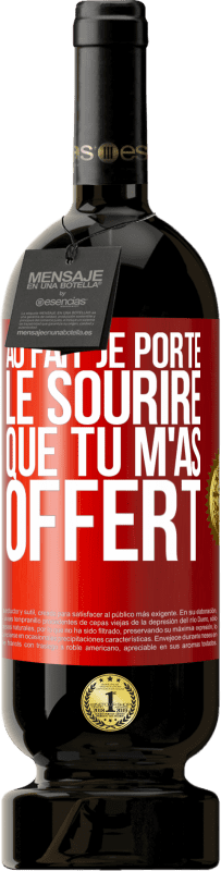 49,95 € | Vin rouge Édition Premium MBS® Réserve Au fait, je porte le sourire que tu m'as offert Étiquette Rouge. Étiquette personnalisable Réserve 12 Mois Récolte 2015 Tempranillo