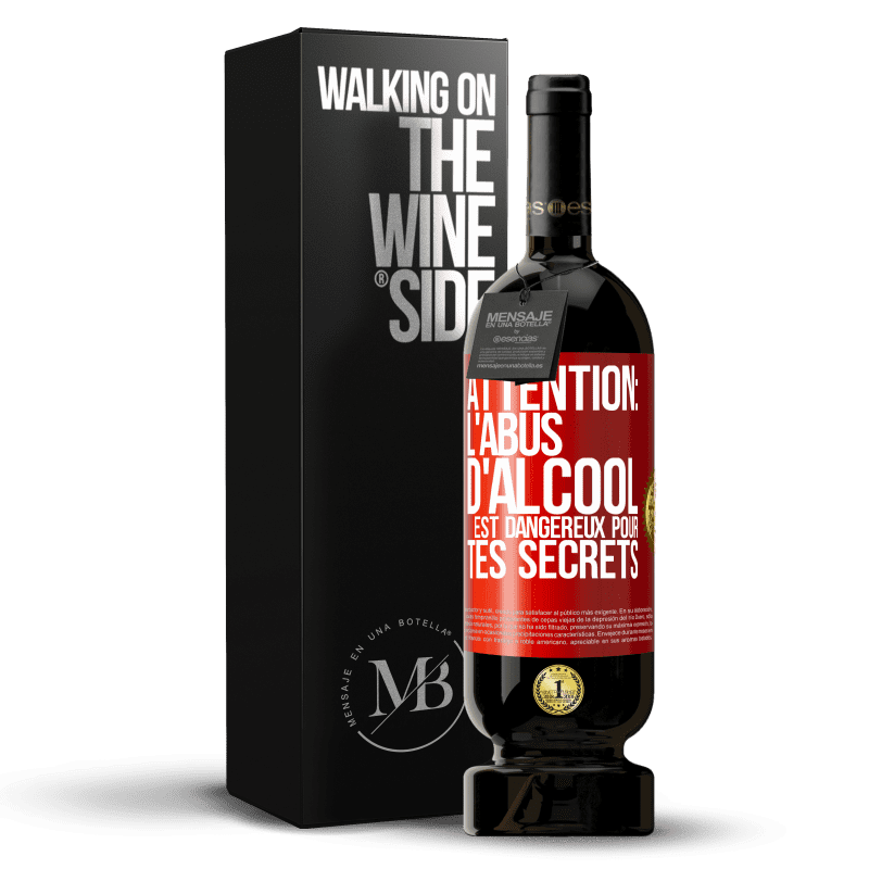 49,95 € Envoi gratuit | Vin rouge Édition Premium MBS® Réserve Attention: L'abus d'alcool est dangereux pour tes secrets Étiquette Rouge. Étiquette personnalisable Réserve 12 Mois Récolte 2015 Tempranillo