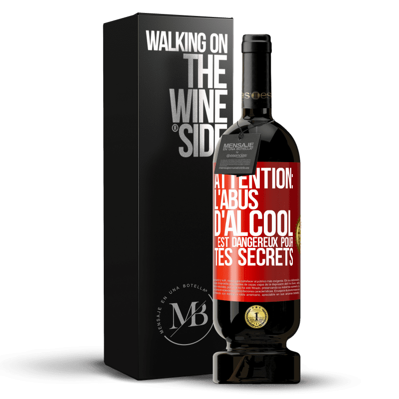 49,95 € Envoi gratuit | Vin rouge Édition Premium MBS® Réserve Attention: L'abus d'alcool est dangereux pour tes secrets Étiquette Rouge. Étiquette personnalisable Réserve 12 Mois Récolte 2016 Tempranillo