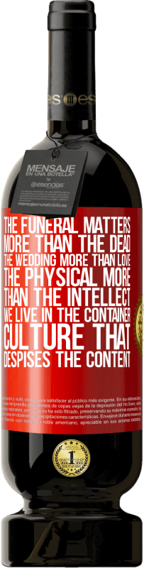 «葬式は死者よりも重要であり、結婚式は愛よりも、肉体は知性よりも重要です。私たちはコンテンツを軽deするコンテナ文化に住んでいます» プレミアム版 MBS® 予約する