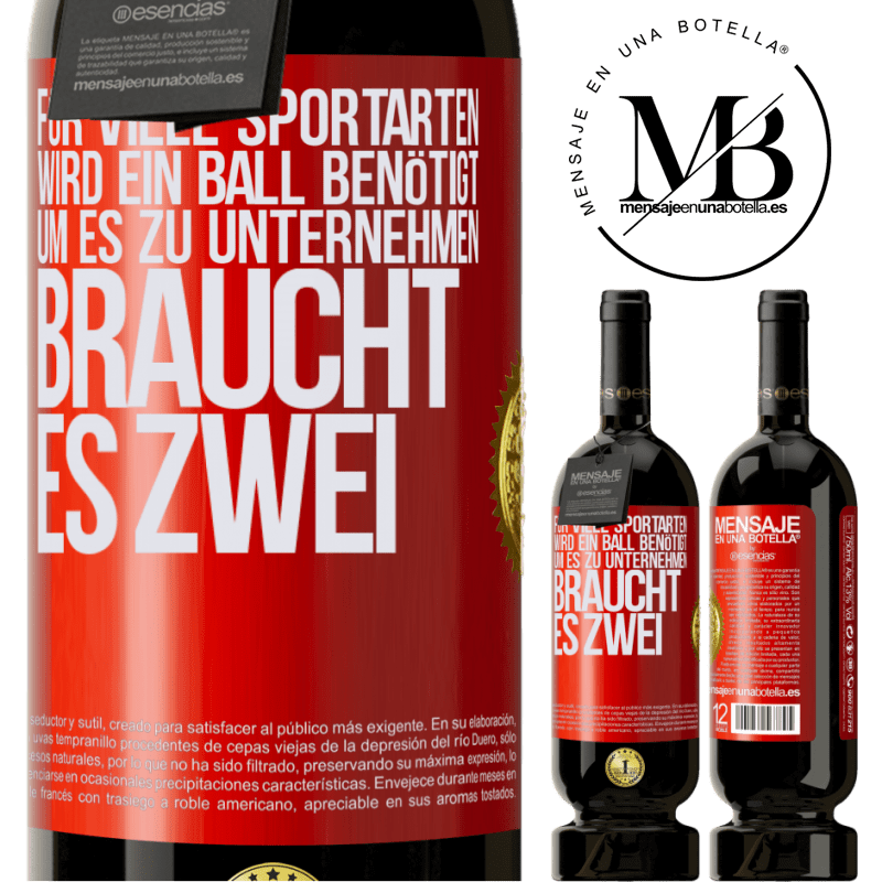 49,95 € Kostenloser Versand | Rotwein Premium Ausgabe MBS® Reserve Für viele Sportarten wird ein Ball benötigt. Um es zu unternehmen, braucht es zwei Rote Markierung. Anpassbares Etikett Reserve 12 Monate Ernte 2015 Tempranillo