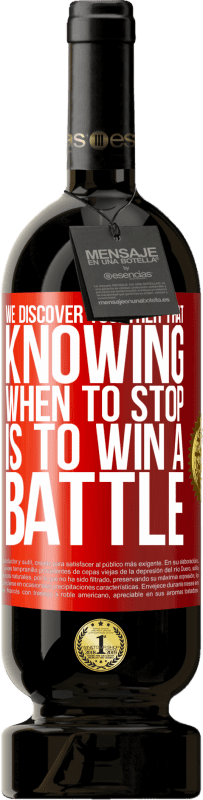 49,95 € 送料無料 | 赤ワイン プレミアム版 MBS® 予約する いつ停止するかを知ることは、戦いに勝つことであるということを一緒に発見します 赤いタグ. カスタマイズ可能なラベル 予約する 12 月 収穫 2016 Tempranillo
