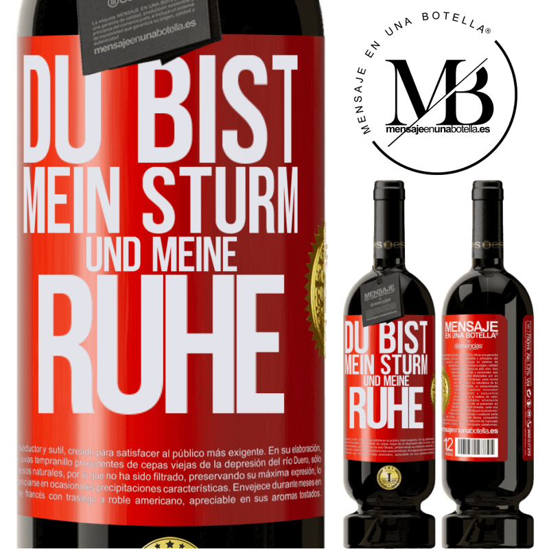 49,95 € Kostenloser Versand | Rotwein Premium Ausgabe MBS® Reserve Du bist mein Sturm und meine Ruhe Rote Markierung. Anpassbares Etikett Reserve 12 Monate Ernte 2014 Tempranillo