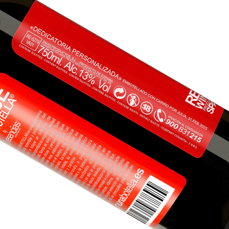 Total traceability. «The content of this bottle rejuvenates. It is possible that tomorrow you wake up like a baby: vomited, pissed, shitted and» Premium Edition MBS® Reserve