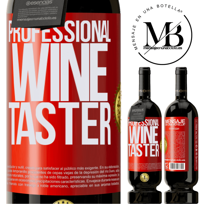 29,95 € Kostenloser Versand | Rotwein Premium Ausgabe MBS® Reserva Professional wine taster Rote Markierung. Anpassbares Etikett Reserva 12 Monate Ernte 2014 Tempranillo