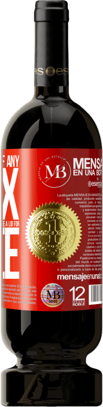 «To any person of any SEX with each glass of this wine we give a lid for FREE» Premium Edition MBS® Reserve