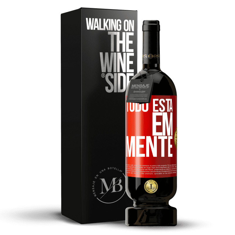 49,95 € Envio grátis | Vinho tinto Edição Premium MBS® Reserva Todo está em mente Etiqueta Vermelha. Etiqueta personalizável Reserva 12 Meses Colheita 2015 Tempranillo