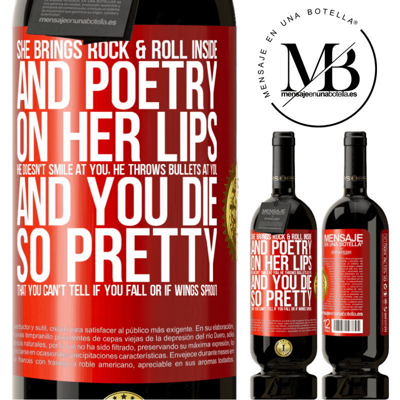 49,95 € Free Shipping | Red Wine Premium Edition MBS® Reserve She brings Rock & Roll inside and poetry on her lips. He doesn't smile at you, he throws bullets at you, and you die so Red Label. Customizable label Reserve 12 Months Harvest 2014 Tempranillo