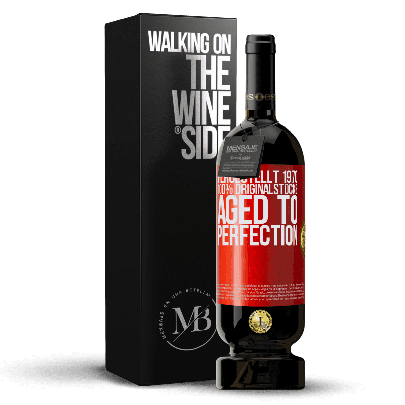 49,95 € Kostenloser Versand | Rotwein Premium Ausgabe MBS® Reserve Hergestellt 1970, 100% Originalstücke. Aged to perfection Rote Markierung. Anpassbares Etikett Reserve 12 Monate Ernte 2016 Tempranillo