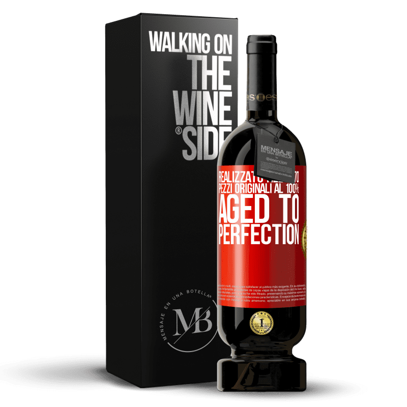 49,95 € Spedizione Gratuita | Vino rosso Edizione Premium MBS® Riserva Realizzato nel 1970, pezzi originali al 100%. Aged to perfection Etichetta Rossa. Etichetta personalizzabile Riserva 12 Mesi Raccogliere 2016 Tempranillo