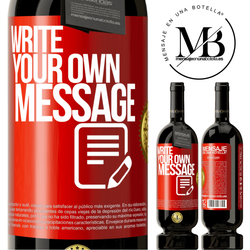 29,95 € Free Shipping | Red Wine Premium Edition MBS® Reserva Write your own message Red Label. Customizable label Reserva 12 Months Harvest 2014 Tempranillo