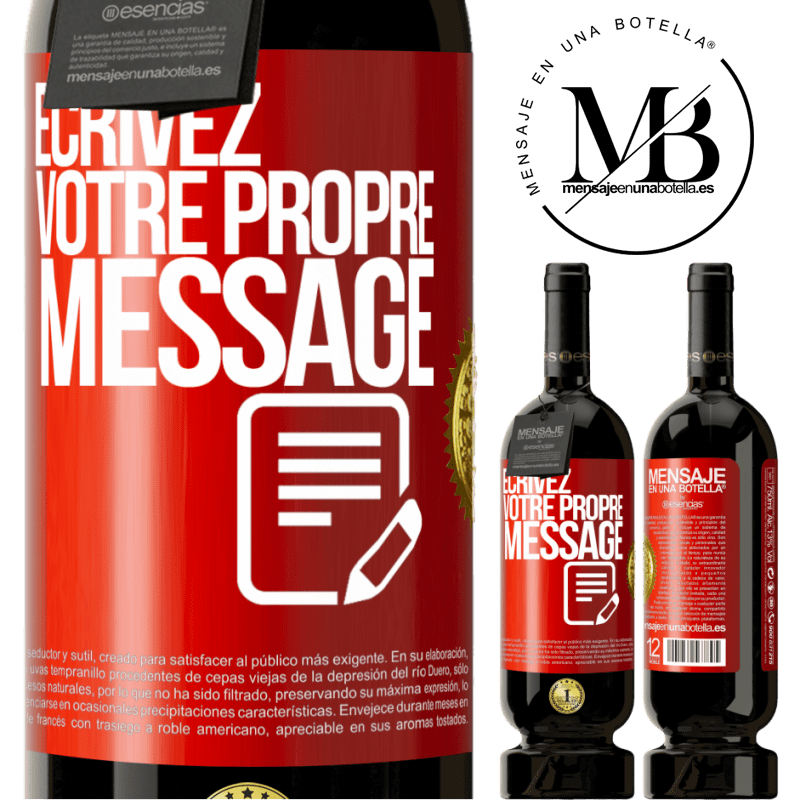 49,95 € Envoi gratuit | Vin rouge Édition Premium MBS® Réserve Écrivez votre propre message Étiquette Rouge. Étiquette personnalisable Réserve 12 Mois Récolte 2014 Tempranillo