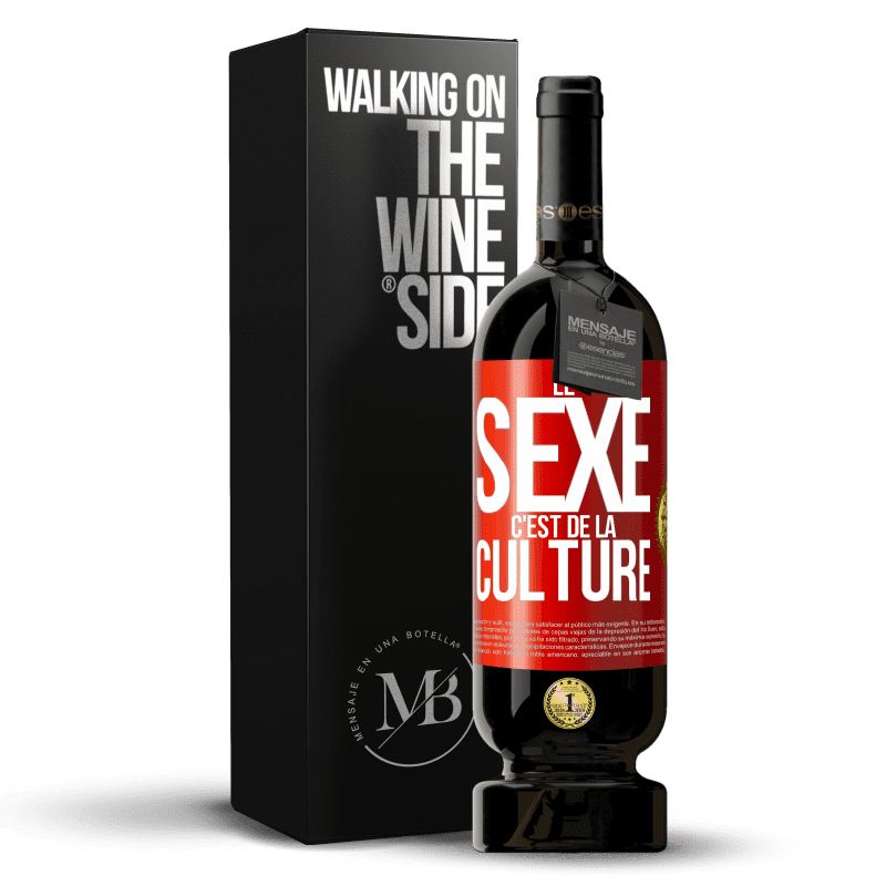 49,95 € Envoi gratuit | Vin rouge Édition Premium MBS® Réserve Le sexe c'est de la culture Étiquette Rouge. Étiquette personnalisable Réserve 12 Mois Récolte 2014 Tempranillo