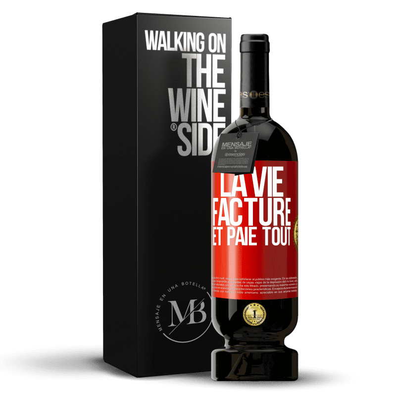 49,95 € Envoi gratuit | Vin rouge Édition Premium MBS® Réserve La vie facture et paie tout Étiquette Rouge. Étiquette personnalisable Réserve 12 Mois Récolte 2014 Tempranillo