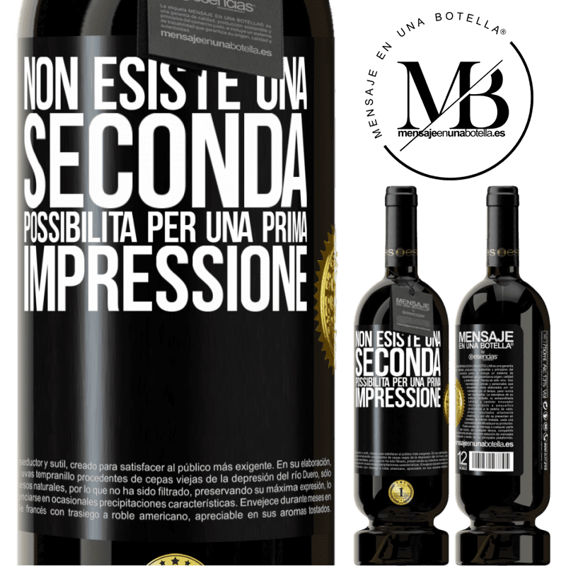 49,95 € Spedizione Gratuita | Vino rosso Edizione Premium MBS® Riserva Non esiste una seconda possibilità per una prima impressione Etichetta Nera. Etichetta personalizzabile Riserva 12 Mesi Raccogliere 2014 Tempranillo