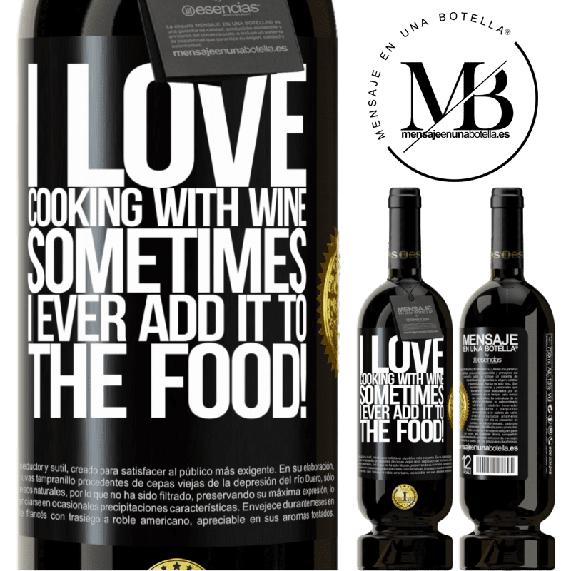 29,95 € Free Shipping | Red Wine Premium Edition MBS® Reserva I love cooking with wine. Sometimes I ever add it to the food! Black Label. Customizable label Reserva 12 Months Harvest 2014 Tempranillo