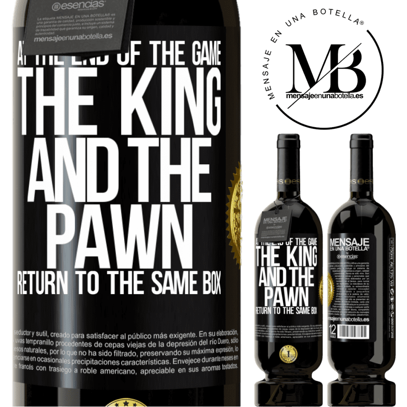 49,95 € Free Shipping | Red Wine Premium Edition MBS® Reserve At the end of the game, the king and the pawn return to the same box Black Label. Customizable label Reserve 12 Months Harvest 2014 Tempranillo