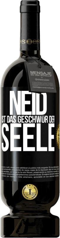 Kostenloser Versand | Rotwein Premium Ausgabe MBS® Reserve Neid ist das Geschwür der Seele Schwarzes Etikett. Anpassbares Etikett Reserve 12 Monate Ernte 2014 Tempranillo