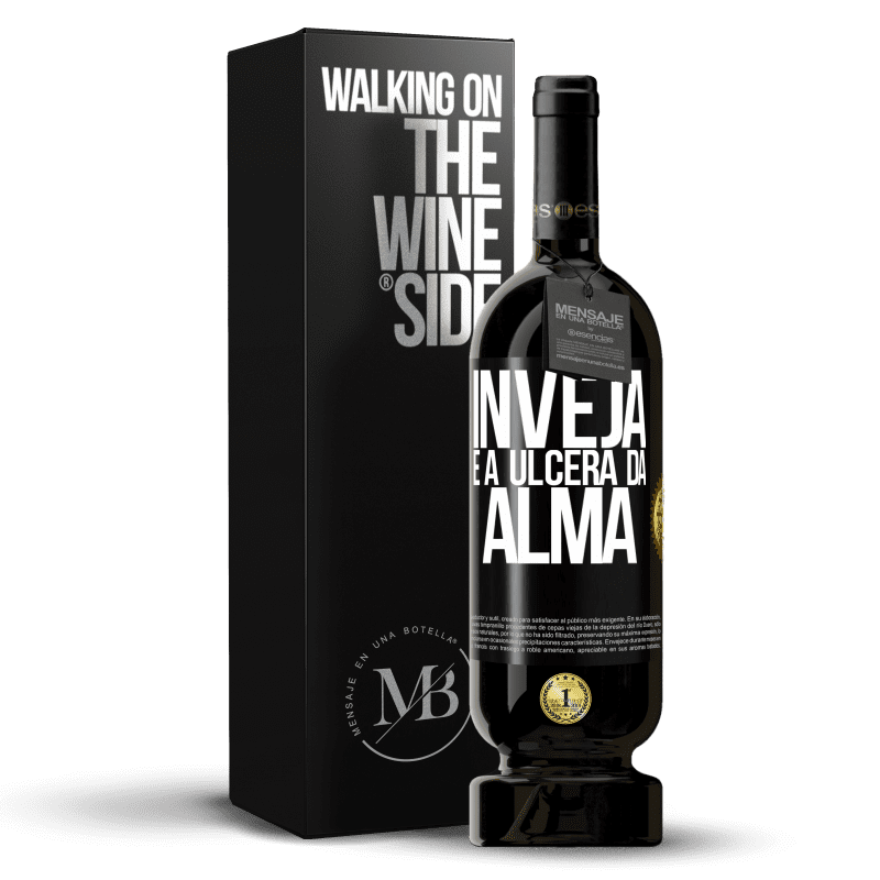 49,95 € Envio grátis | Vinho tinto Edição Premium MBS® Reserva Inveja é a úlcera da alma Etiqueta Preta. Etiqueta personalizável Reserva 12 Meses Colheita 2016 Tempranillo