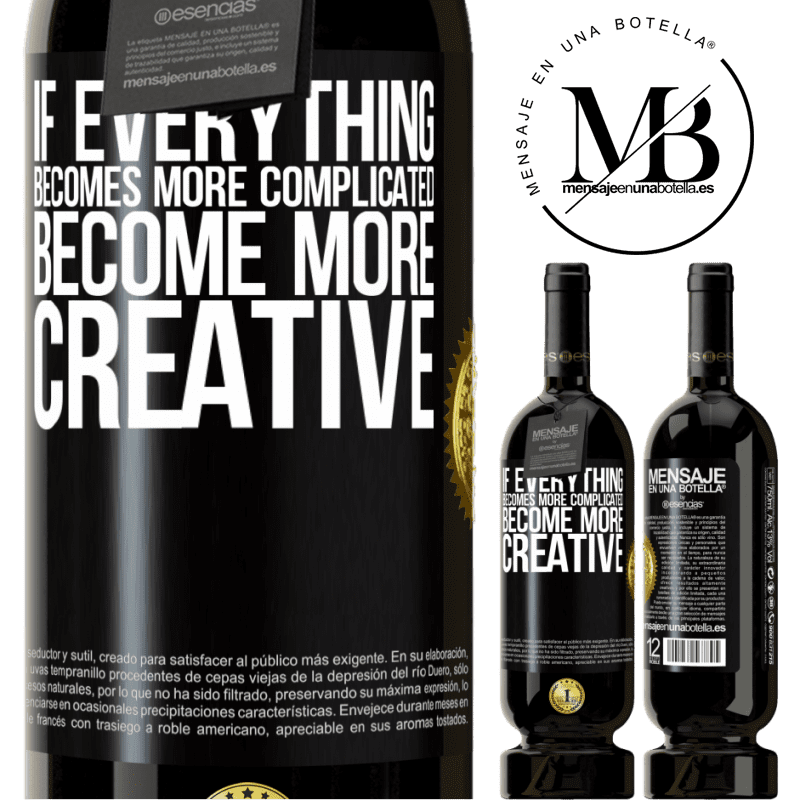 29,95 € Free Shipping | Red Wine Premium Edition MBS® Reserva If everything becomes more complicated, become more creative Black Label. Customizable label Reserva 12 Months Harvest 2014 Tempranillo