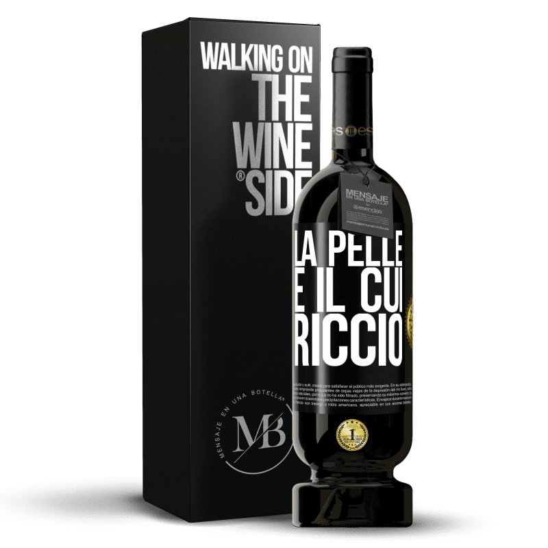 49,95 € Spedizione Gratuita | Vino rosso Edizione Premium MBS® Riserva La pelle è il cui riccio Etichetta Nera. Etichetta personalizzabile Riserva 12 Mesi Raccogliere 2015 Tempranillo