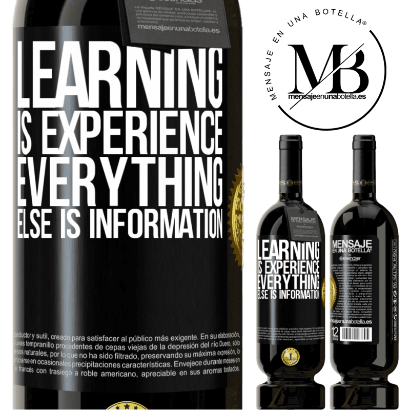 29,95 € Free Shipping | Red Wine Premium Edition MBS® Reserva Learning is experience. Everything else is information Black Label. Customizable label Reserva 12 Months Harvest 2014 Tempranillo