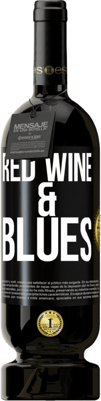 49,95 € | Vinho tinto Edição Premium MBS® Reserva Red wine & Blues Etiqueta Preta. Etiqueta personalizável Reserva 12 Meses Colheita 2015 Tempranillo