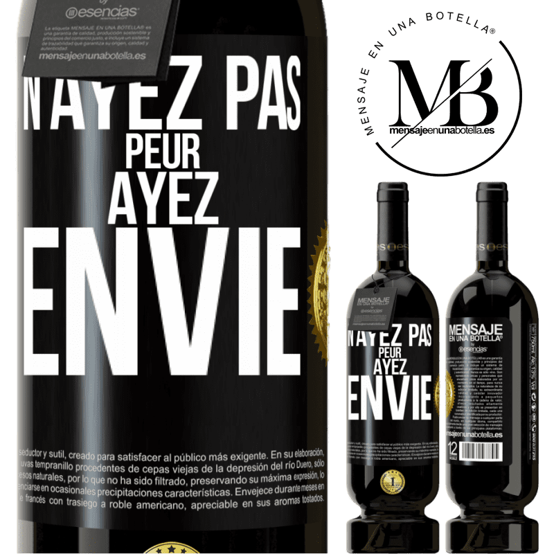 49,95 € Envoi gratuit | Vin rouge Édition Premium MBS® Réserve N'ayez pas peur. Ayez envie Étiquette Noire. Étiquette personnalisable Réserve 12 Mois Récolte 2016 Tempranillo