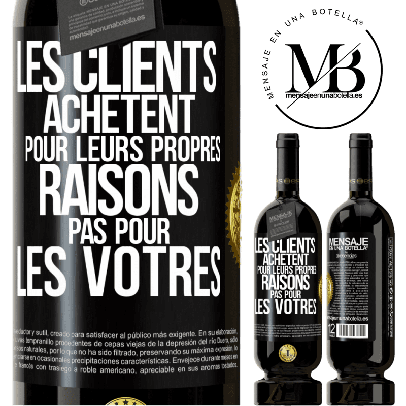 49,95 € Envoi gratuit | Vin rouge Édition Premium MBS® Réserve Les clients achètent pour leurs propres raisons pas pour les vôtres Étiquette Noire. Étiquette personnalisable Réserve 12 Mois Récolte 2014 Tempranillo