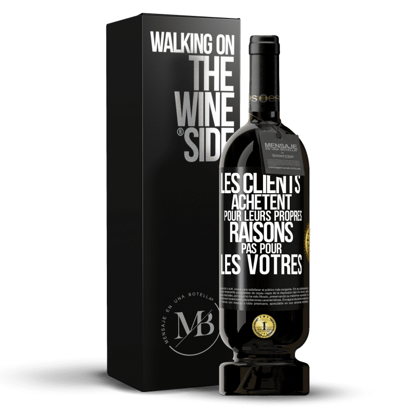 49,95 € Envoi gratuit | Vin rouge Édition Premium MBS® Réserve Les clients achètent pour leurs propres raisons pas pour les vôtres Étiquette Noire. Étiquette personnalisable Réserve 12 Mois Récolte 2014 Tempranillo