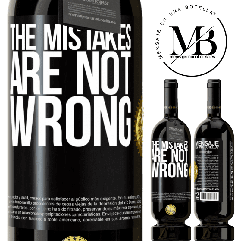 29,95 € Free Shipping | Red Wine Premium Edition MBS® Reserva The mistakes are not wrong Black Label. Customizable label Reserva 12 Months Harvest 2014 Tempranillo