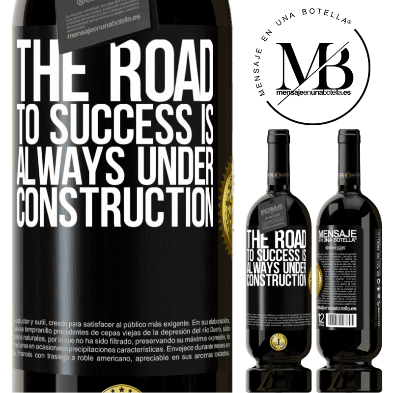 29,95 € Free Shipping | Red Wine Premium Edition MBS® Reserva The road to success is always under construction Black Label. Customizable label Reserva 12 Months Harvest 2014 Tempranillo