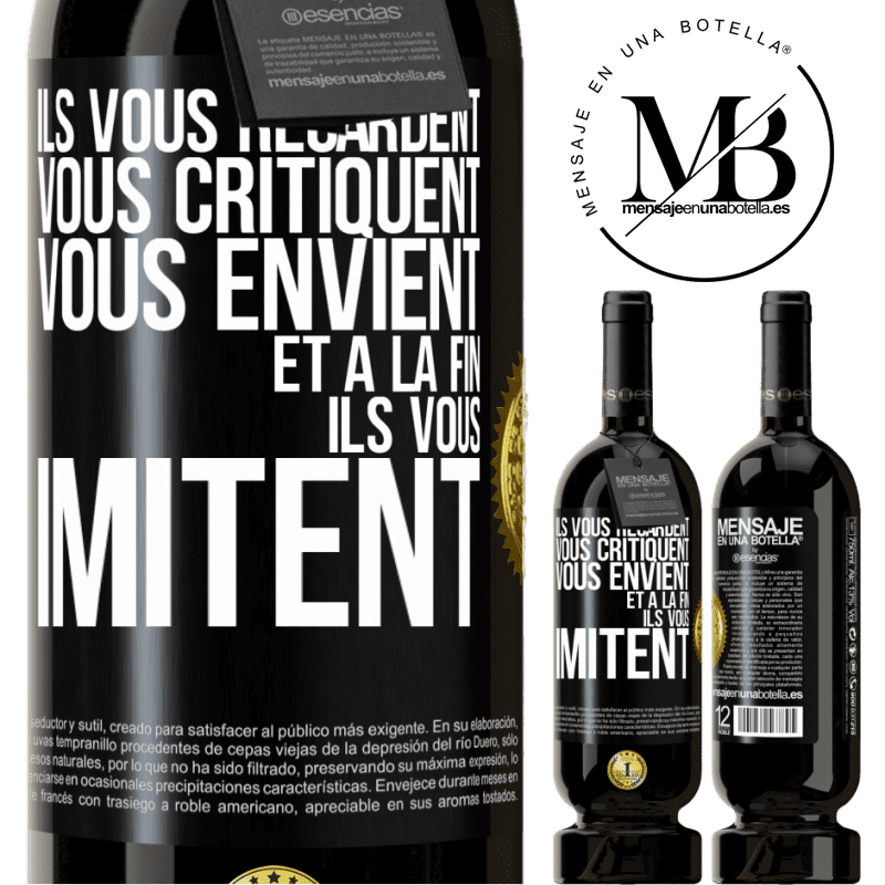 49,95 € Envoi gratuit | Vin rouge Édition Premium MBS® Réserve Ils vous regardent, vous critiquent vous envient... et à la fin ils vous imitent Étiquette Noire. Étiquette personnalisable Réserve 12 Mois Récolte 2016 Tempranillo