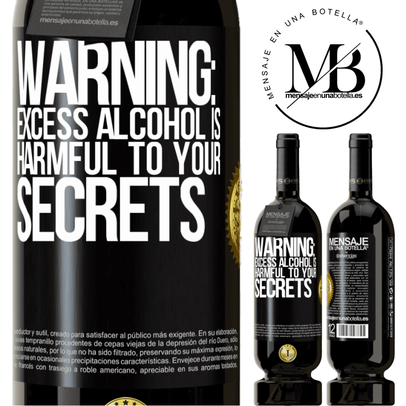 29,95 € Free Shipping | Red Wine Premium Edition MBS® Reserva Warning: Excess alcohol is harmful to your secrets Black Label. Customizable label Reserva 12 Months Harvest 2014 Tempranillo
