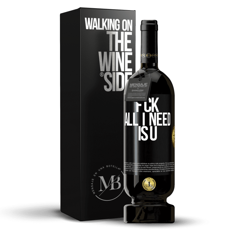 49,95 € Envoi gratuit | Vin rouge Édition Premium MBS® Réserve F CK. All I need is U Étiquette Noire. Étiquette personnalisable Réserve 12 Mois Récolte 2016 Tempranillo
