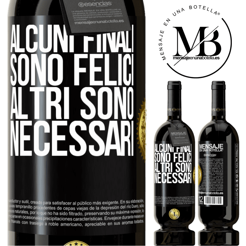 49,95 € Spedizione Gratuita | Vino rosso Edizione Premium MBS® Riserva Alcuni finali sono felici. Altri sono necessari Etichetta Nera. Etichetta personalizzabile Riserva 12 Mesi Raccogliere 2015 Tempranillo