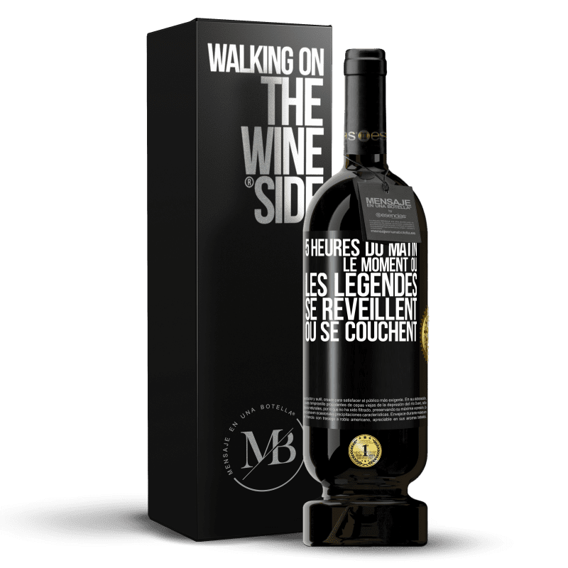 49,95 € Envoi gratuit | Vin rouge Édition Premium MBS® Réserve 5 heures du matin. Le moment où les légendes se réveillent ou se couchent Étiquette Noire. Étiquette personnalisable Réserve 12 Mois Récolte 2015 Tempranillo