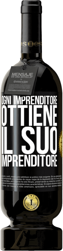 Spedizione Gratuita | Vino rosso Edizione Premium MBS® Riserva Ogni imprenditore ottiene il suo imprenditore Etichetta Nera. Etichetta personalizzabile Riserva 12 Mesi Raccogliere 2014 Tempranillo