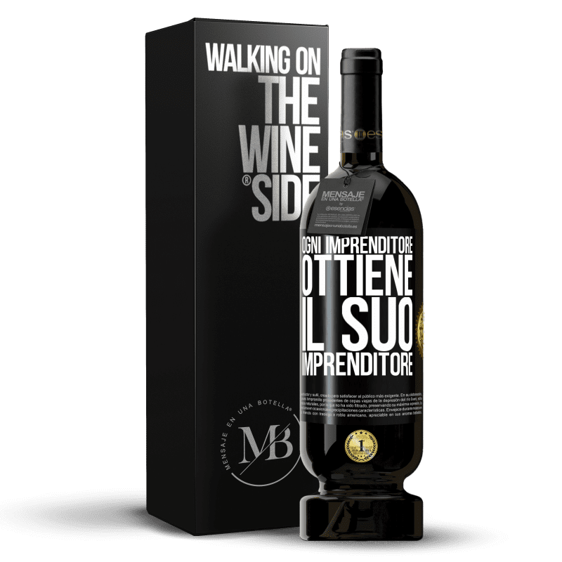 49,95 € Spedizione Gratuita | Vino rosso Edizione Premium MBS® Riserva Ogni imprenditore ottiene il suo imprenditore Etichetta Nera. Etichetta personalizzabile Riserva 12 Mesi Raccogliere 2014 Tempranillo