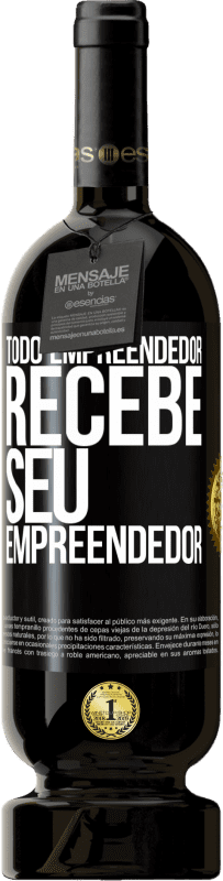 Envio grátis | Vinho tinto Edição Premium MBS® Reserva Todo empreendedor recebe seu empreendedor Etiqueta Preta. Etiqueta personalizável Reserva 12 Meses Colheita 2014 Tempranillo