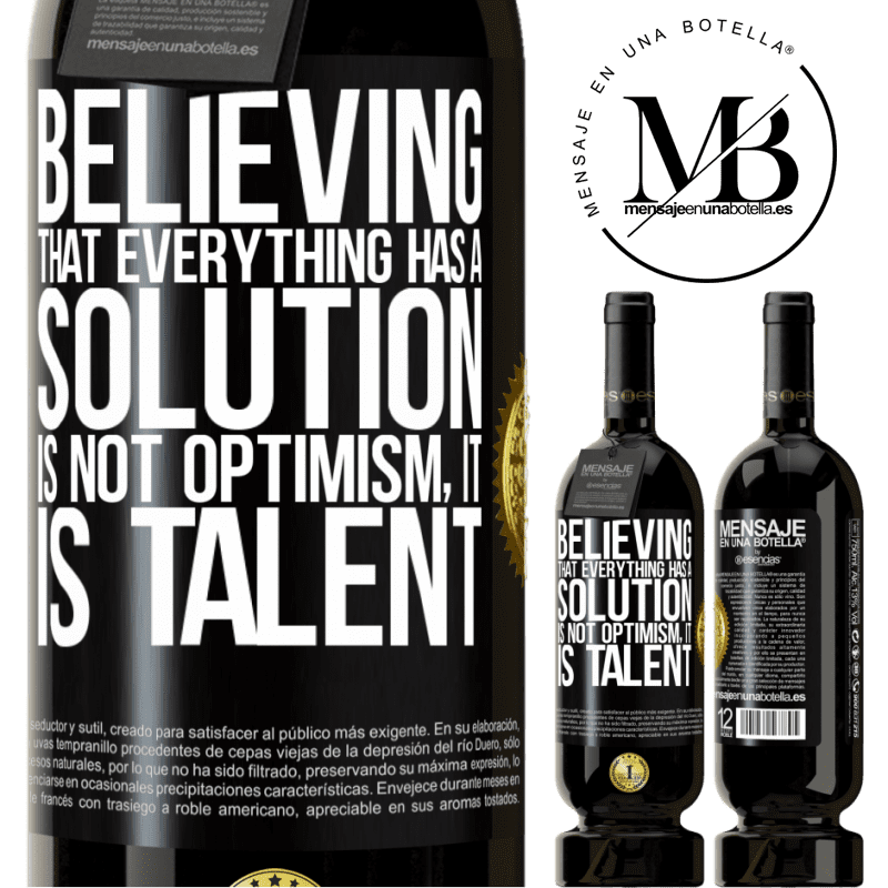29,95 € Free Shipping | Red Wine Premium Edition MBS® Reserva Believing that everything has a solution is not optimism. Is slow Black Label. Customizable label Reserva 12 Months Harvest 2014 Tempranillo