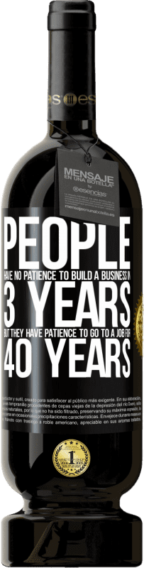 «People have no patience to build a business in 3 years. But he has patience to go to a job for 40 years» Premium Edition MBS® Reserve