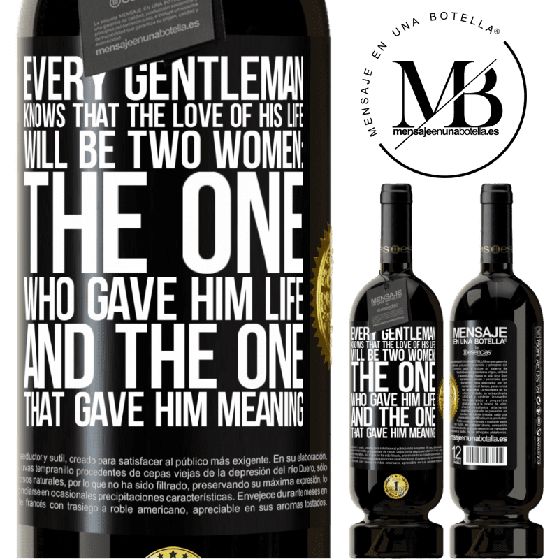 29,95 € Free Shipping | Red Wine Premium Edition MBS® Reserva Every gentleman knows that the love of his life will be two women: the one who gave him life and the one that gave him Black Label. Customizable label Reserva 12 Months Harvest 2014 Tempranillo