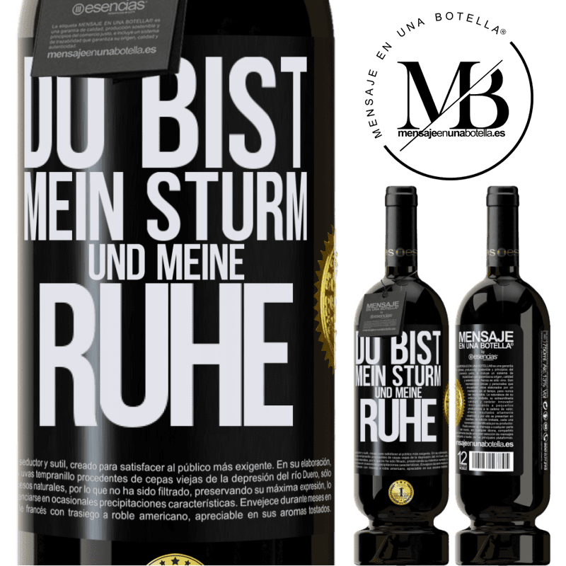 49,95 € Kostenloser Versand | Rotwein Premium Ausgabe MBS® Reserve Du bist mein Sturm und meine Ruhe Schwarzes Etikett. Anpassbares Etikett Reserve 12 Monate Ernte 2014 Tempranillo