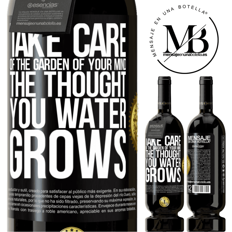 29,95 € Free Shipping | Red Wine Premium Edition MBS® Reserva Take care of the garden of your mind. The thought you water grows Black Label. Customizable label Reserva 12 Months Harvest 2014 Tempranillo