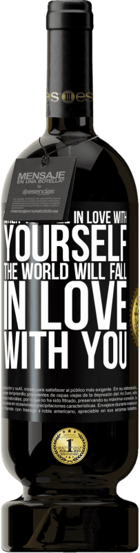 49,95 € | Red Wine Premium Edition MBS® Reserve When you fall in love with yourself, the world will fall in love with you Black Label. Customizable label Reserve 12 Months Harvest 2014 Tempranillo